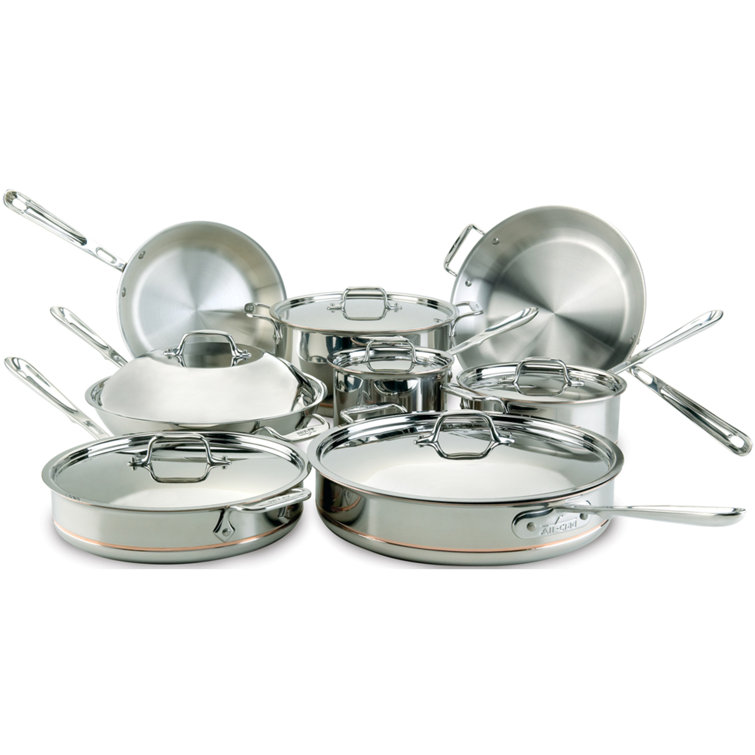 AllClad Copper Core® 14 Piece Stainless Steel Non Stick Cookware Set